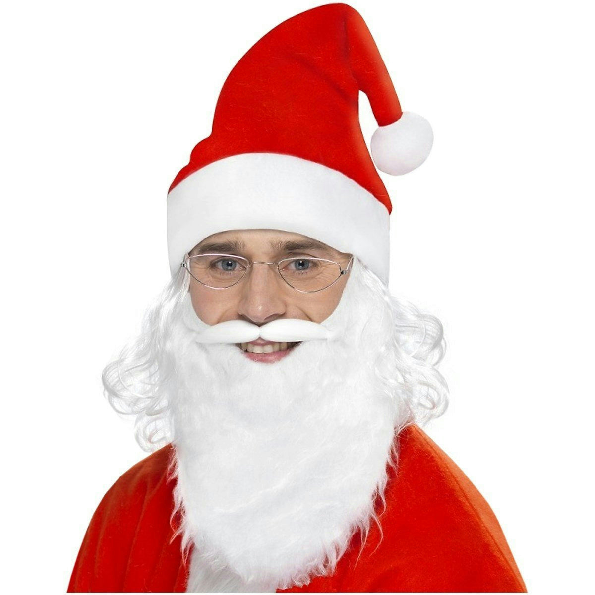 Santa Dress Up Kit Costume Accessory Hat Beard and Glasses Set by HalloweenStore.com