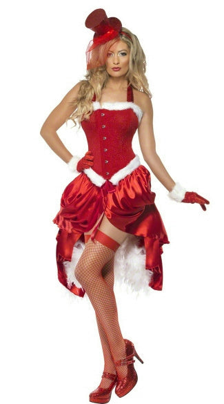 Santa Baby Burlesque Adult Costume Size Medium by HalloweenStore.com