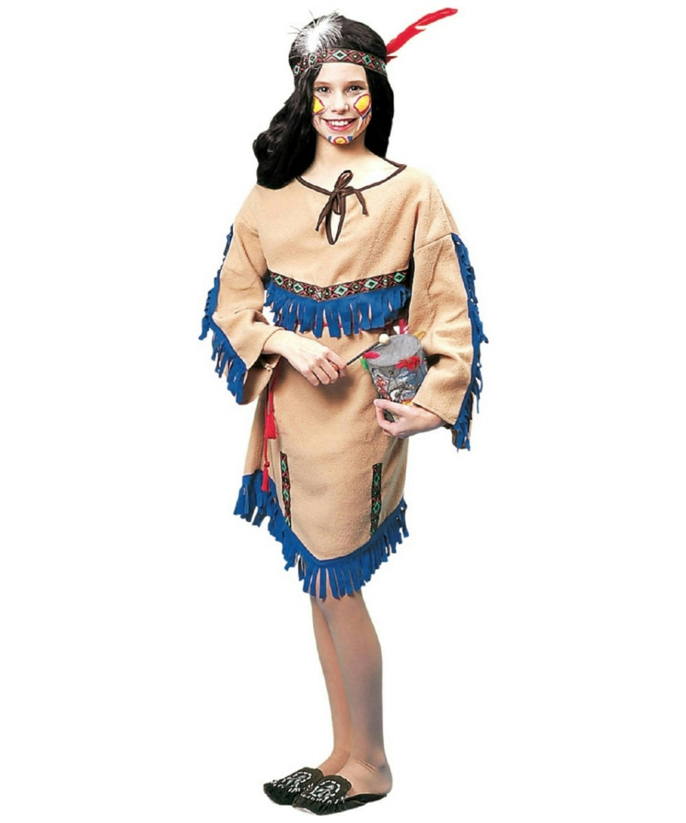 Girls Native American Indian Princess Child Costume Size Small 4-6 by HalloweenStore.com