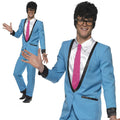 Smiffy's Teddy Boy Adult 50's Blue Suit Costume Size Medium by HalloweenStore.com