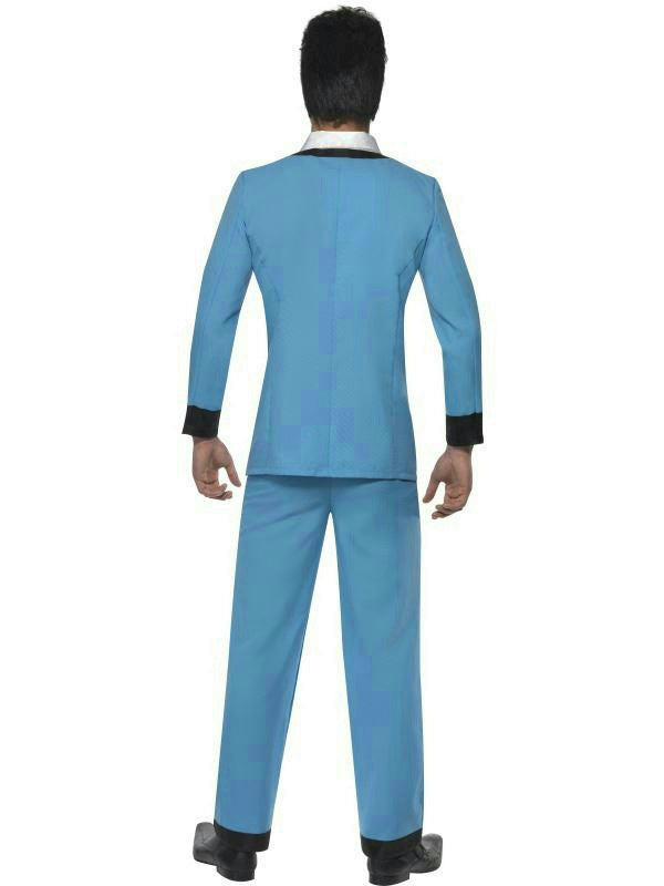 Smiffy's Teddy Boy Adult 50's Blue Suit Costume Size Medium by HalloweenStore.com