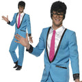 Smiffy's Teddy Boy Adult 50's Blue Suit Costume Size Large by HalloweenStore.com