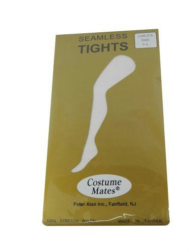 White Child Seamless Tights Pantyhose Accessory Size 3-6 Small by HalloweenStore.com