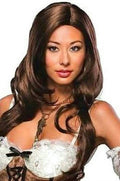 Deluxe Quality Cecilia Wig Long Brown Luscious Waves by HalloweenStore.com
