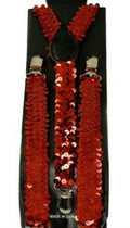 Red Sequin Suspenders by HalloweenStore.com