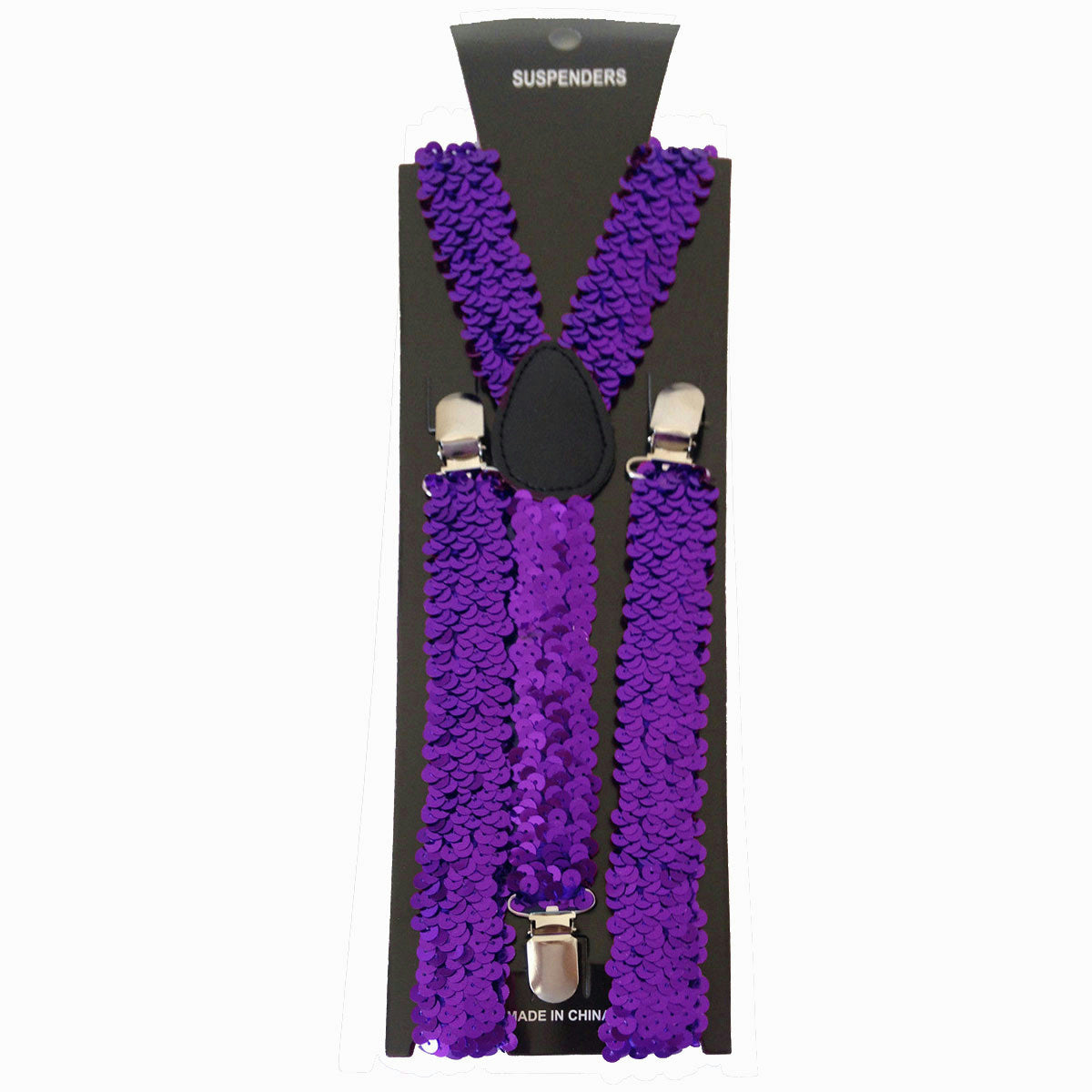 Purple Sequin Suspenders by HalloweenStore.com