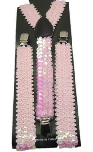 Pink Sequin Suspenders by HalloweenStore.com