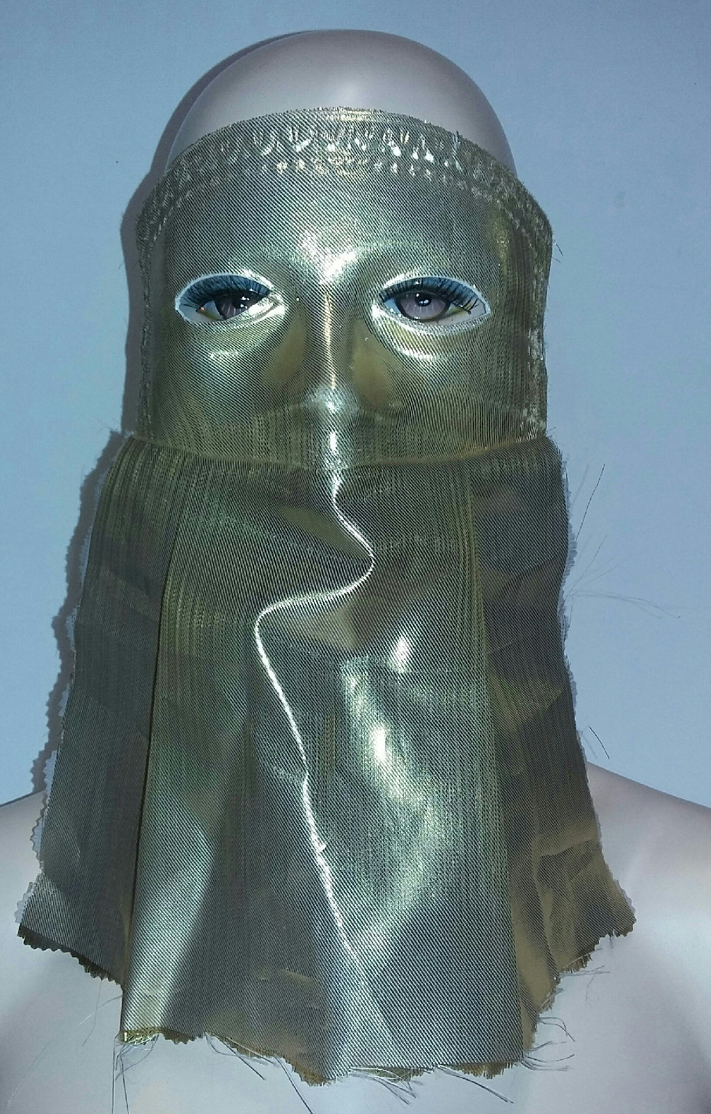 Shiny Gold Curtain Domino Eye Mask by HalloweenStore.com