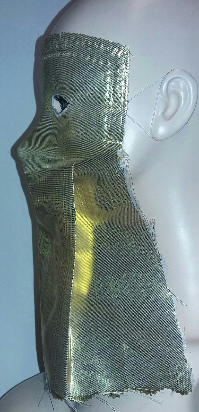 Shiny Gold Curtain Domino Eye Mask by HalloweenStore.com
