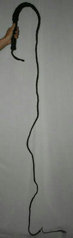 8' Bull Whip Real Leather Accessory Prop Dominatrix Deluxe by HalloweenStore.com