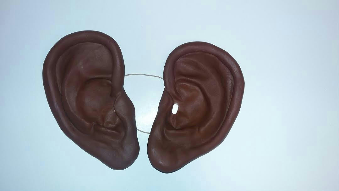 8" Super Jumbo Really Big African Brown Black Soft Vinyl Ears Costume Accessory by HalloweenStore.com