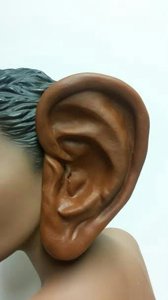 8" Super Jumbo Really Big African Brown Black Soft Vinyl Ears Costume Accessory by HalloweenStore.com
