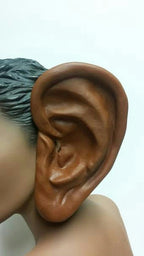 8" Super Jumbo Really Big African Brown Black Soft Vinyl Ears Costume Accessory by HalloweenStore.com
