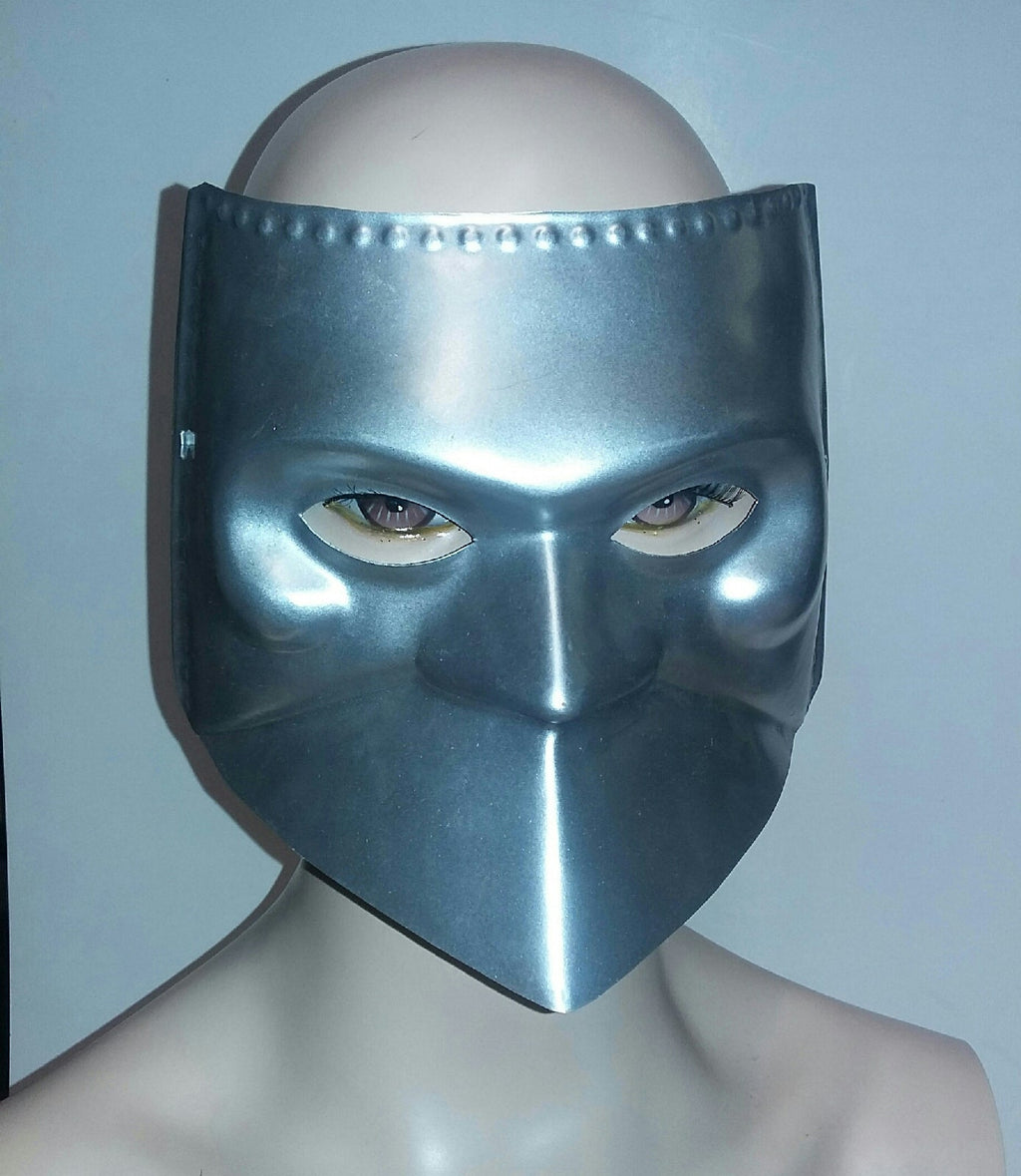 Cesar Silver Galaxy Half Plastic Costume Mask by HalloweenStore.com