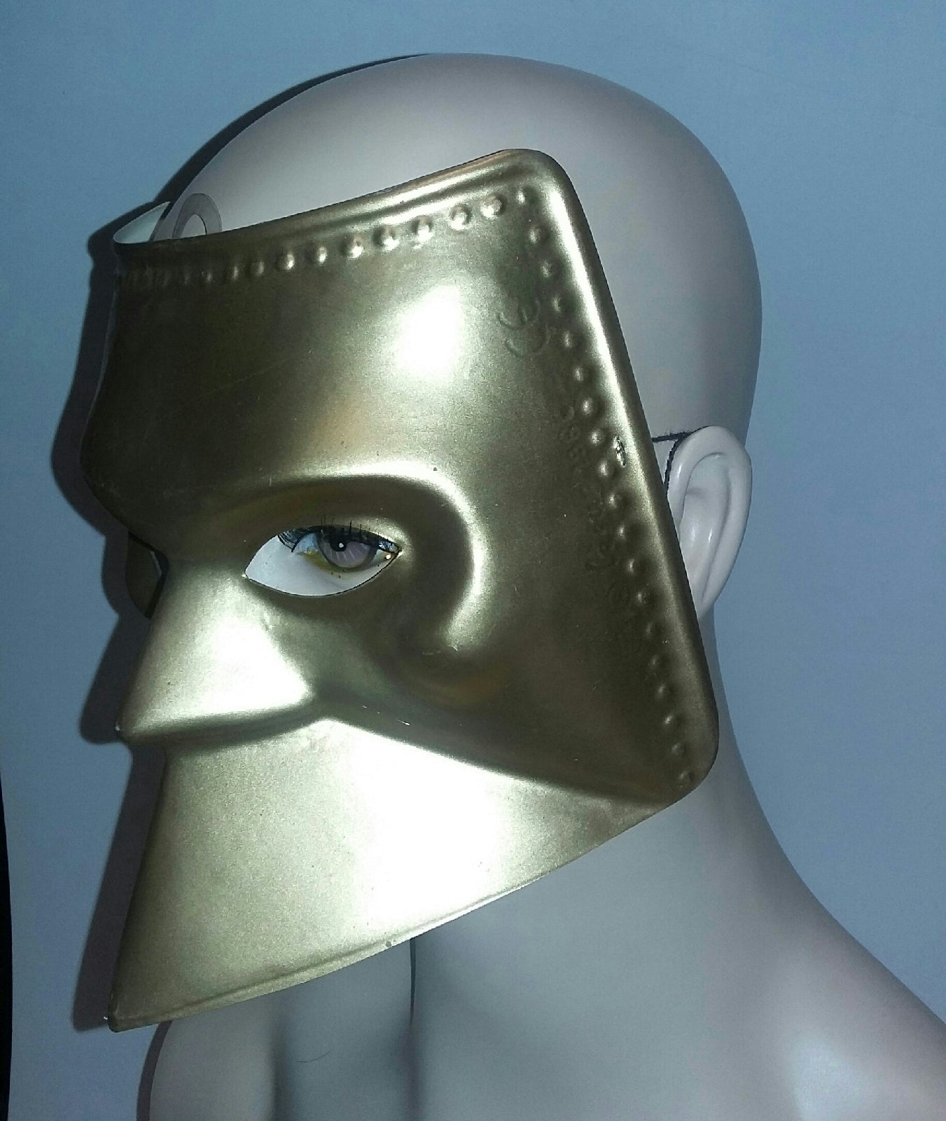 Cesar Gold Galaxy Half Plastic Costume Mask by HalloweenStore.com