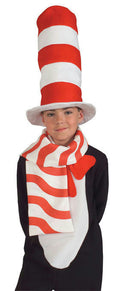 Child Cat in the Hat Scarf Candy Cane Red and White Striped by HalloweenStore.com