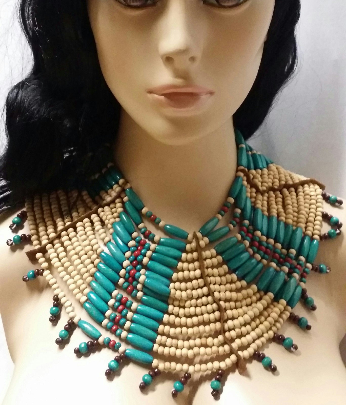 Native American Natural Bead Necklace Costume Accessory by HalloweenStore.com