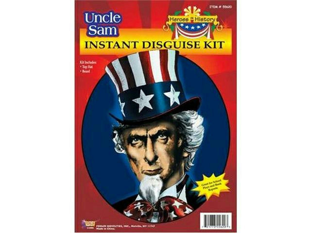 Uncle Sam Instant Disguise Hat and Beard 4th of July Patriotic Costume Kit by HalloweenStore.com