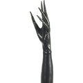 Creepy Twisted Circus Long Shiny Black Faux Leather Pointy Fingered Gloves by HalloweenStore.com