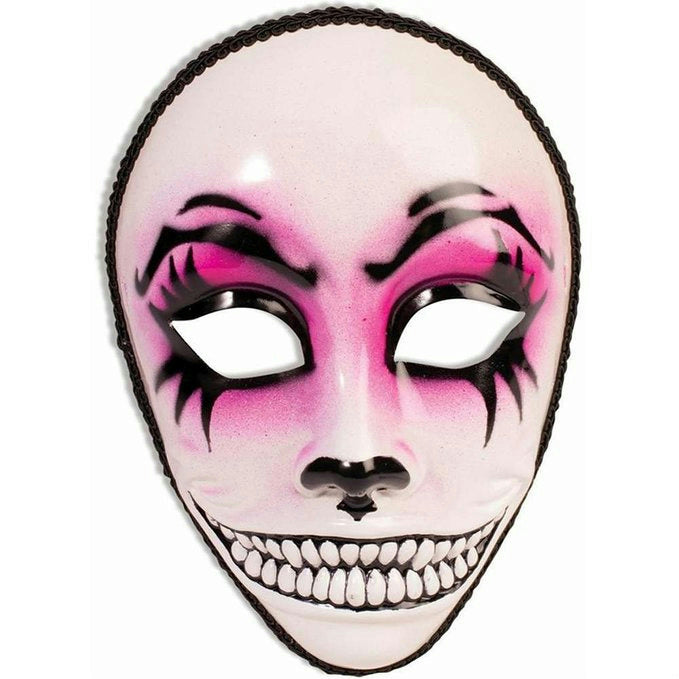 Women's Day of the Dead Pink Masquerade Venetian Skull Face Mask by HalloweenStore.com