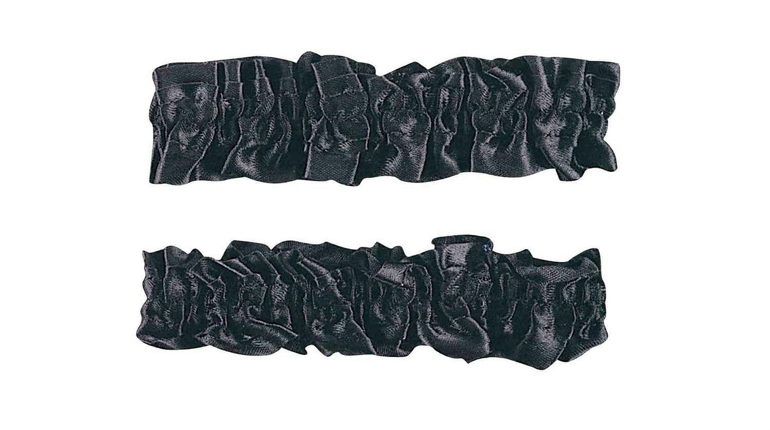 1920's Black Satin Old Fashioned Garter Flapper Arm Bands Armbands by HalloweenStore.com