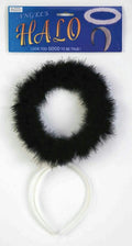 Black Marabou Fallen Dark Angel Halo by HalloweenStore.com