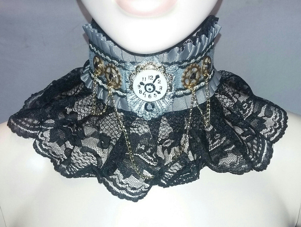 Elegant Steampunk Lace Neck Victorian Corset Choker Necklace Costume Jewelry by HalloweenStore.com