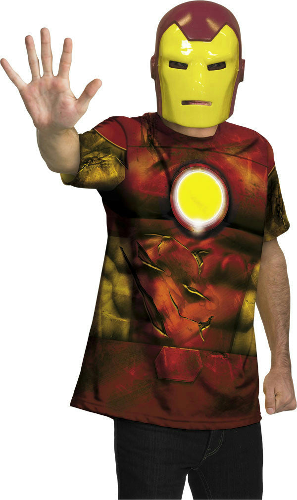 Disguise Teen Boy's Iron Man Shirt and Mask Alternative Costume Kit 14-16 by HalloweenStore.com