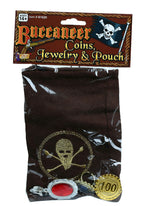 Buccaneer Coins Jewelry and Pouch Pirate Costume Accessory by HalloweenStore.com