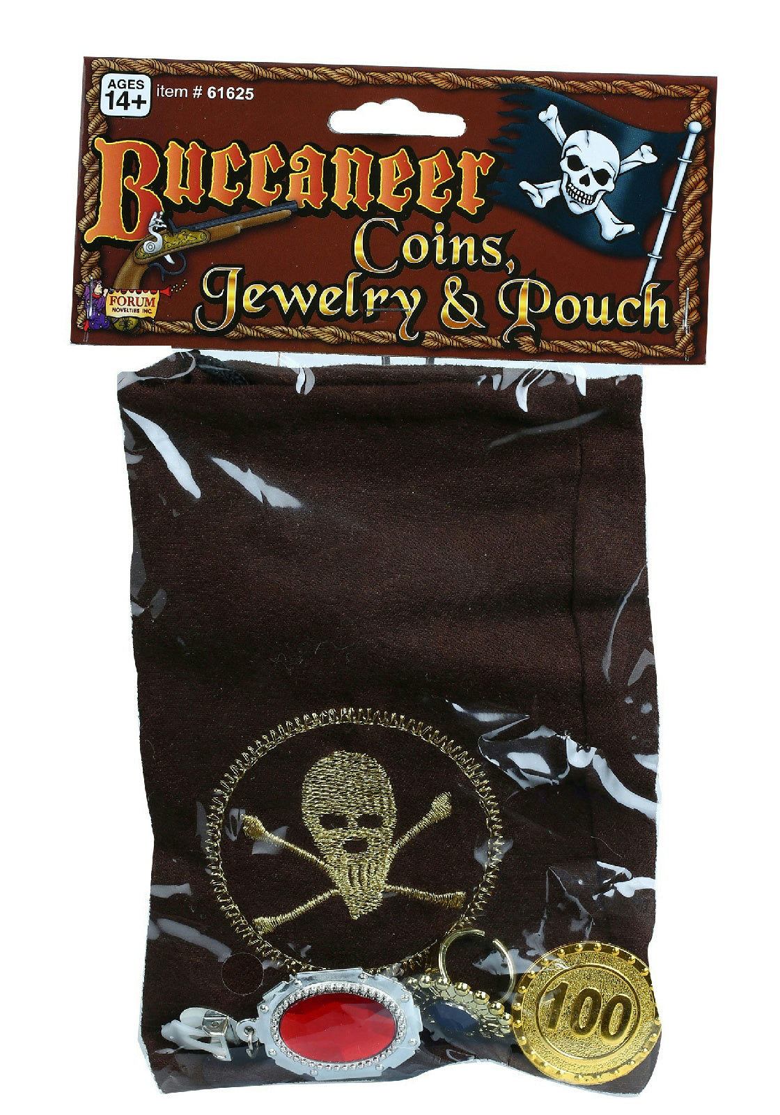 Buccaneer Coins Jewelry and Pouch Pirate Costume Accessory by HalloweenStore.com