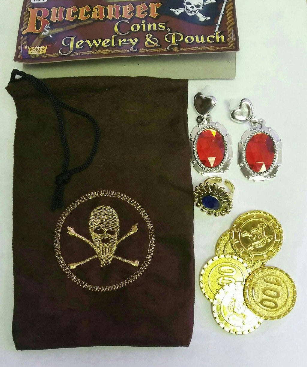 Buccaneer Coins Jewelry and Pouch Pirate Costume Accessory by HalloweenStore.com