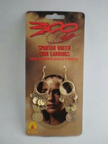 Rubies 300 Spartan Queen Grecian Goddess Coin Earrings Costume Jewelry Accessory by HalloweenStore.com