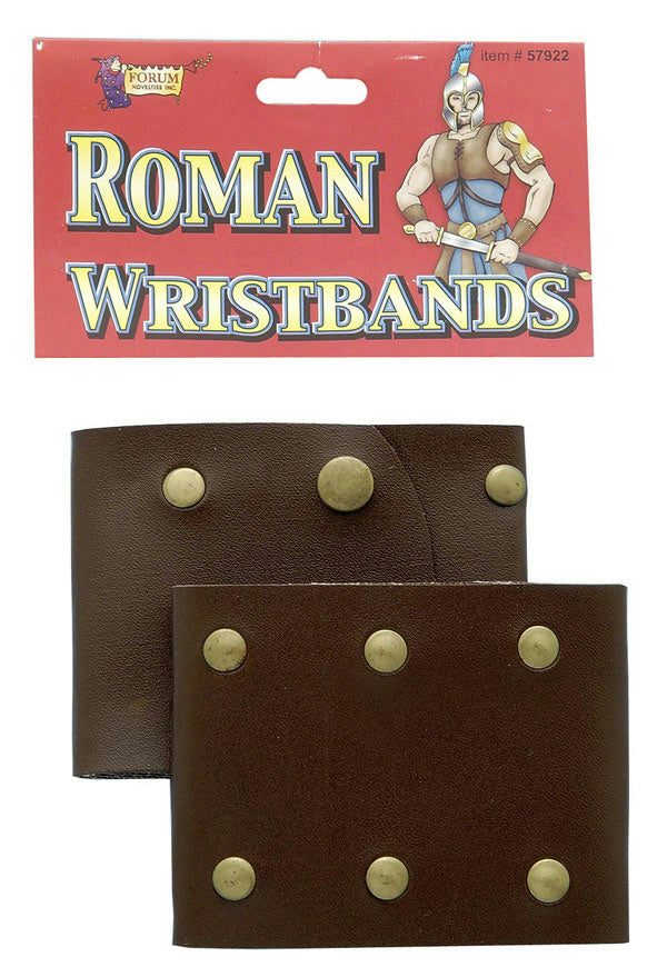 Forum Leather Roman Wristbands Costume Accessory Set by HalloweenStore.com