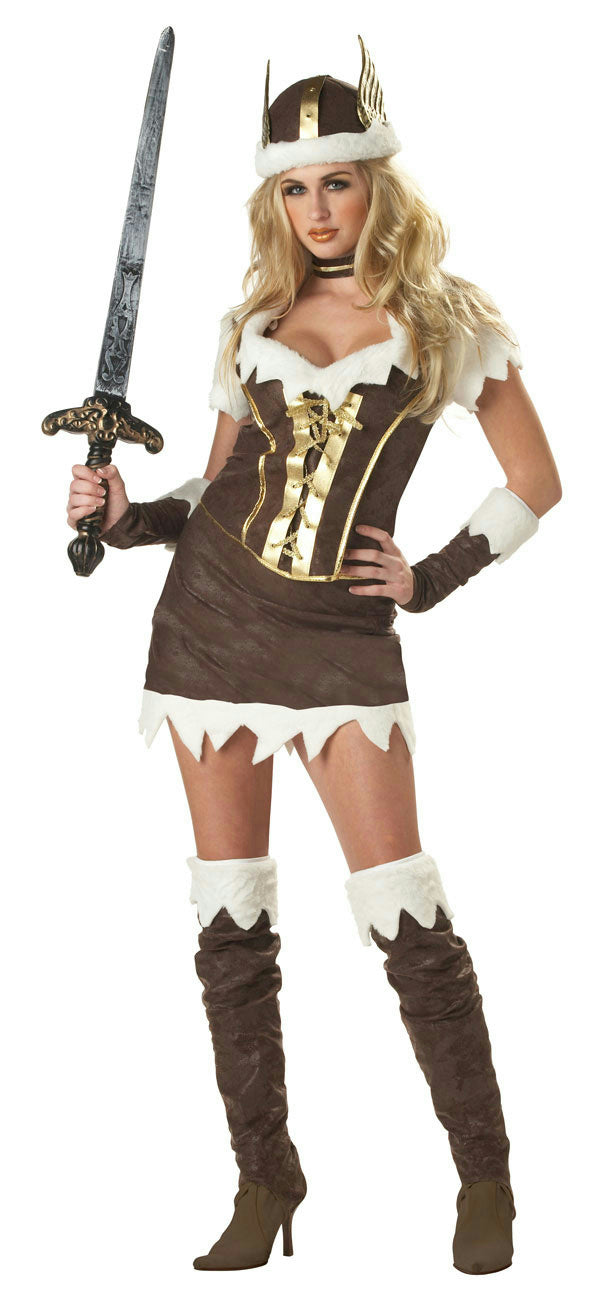 California Costume Sexy Viking Vixen Adult Costume Warrior Size Small 6-8 by HalloweenStore.com