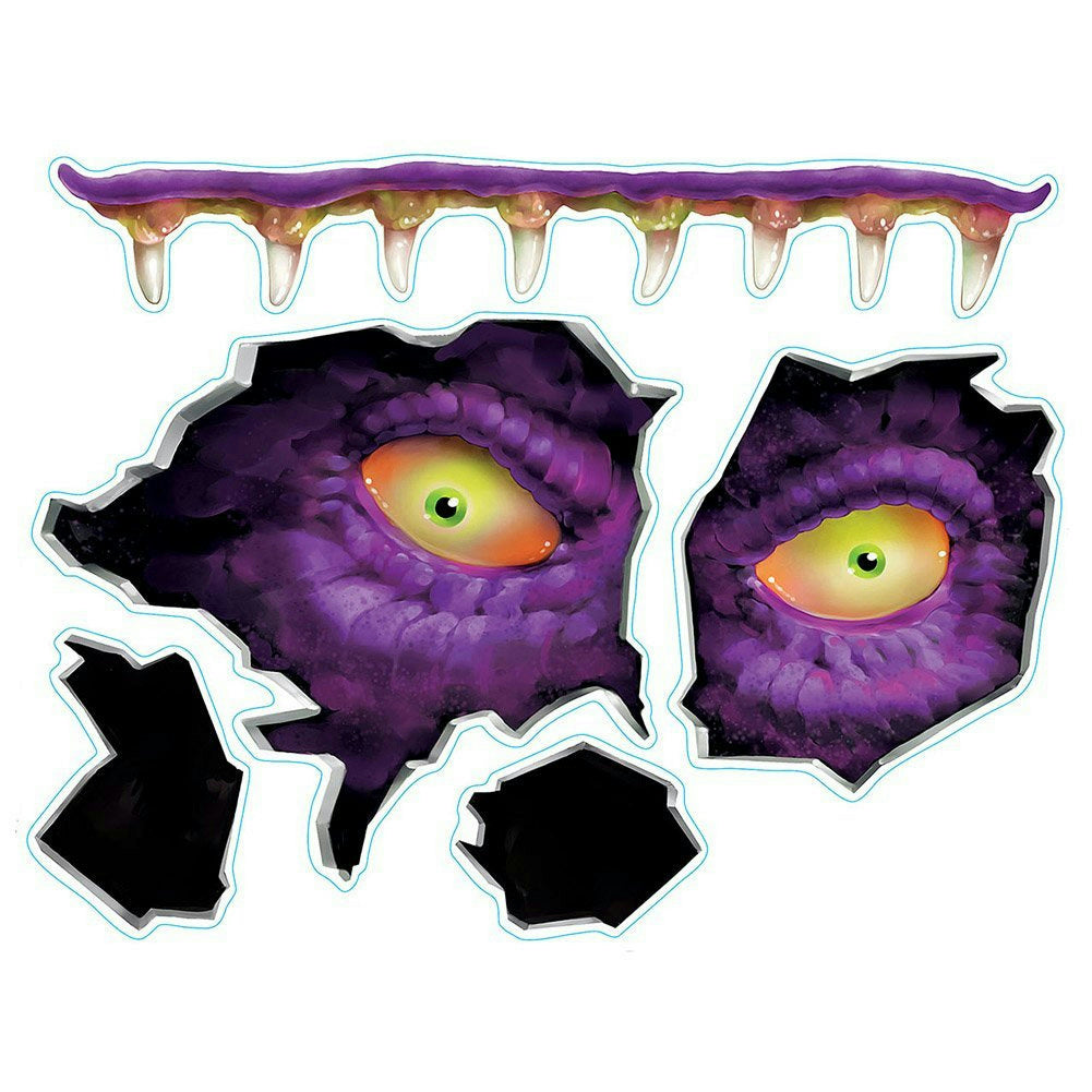 Creepy Toilet Tank Cling Crapper Creature Peel 'N Place Decal Set by HalloweenStore.com
