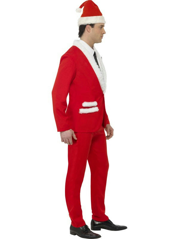 Smiffy's Santa Cool Men's Stylish Red and White Suit Adult Costume Size Medium by HalloweenStore.com