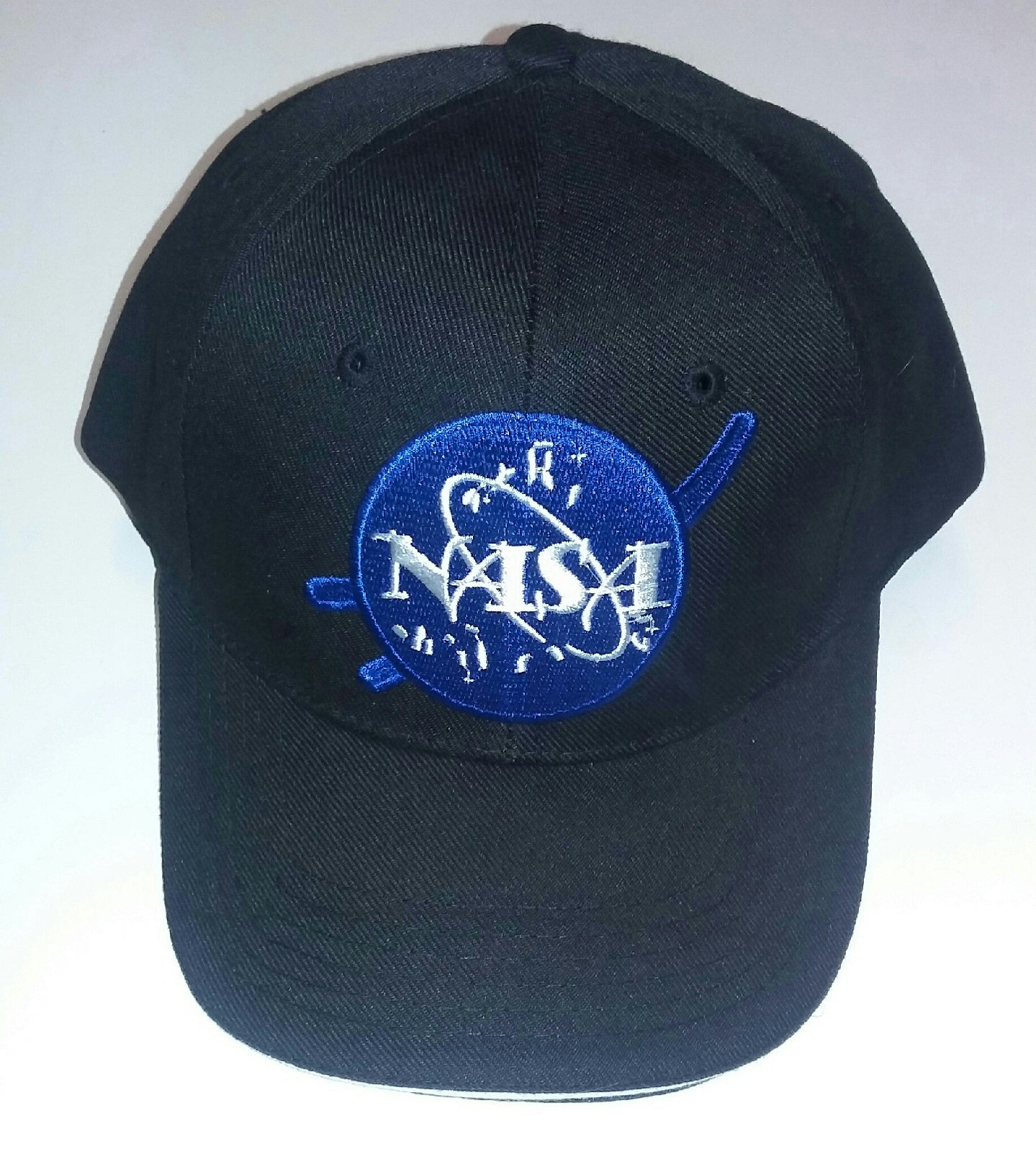 Adjustable Black NASA Insignia Embroidered Baseball Cap Astronaut Costume Hat by HalloweenStore.com