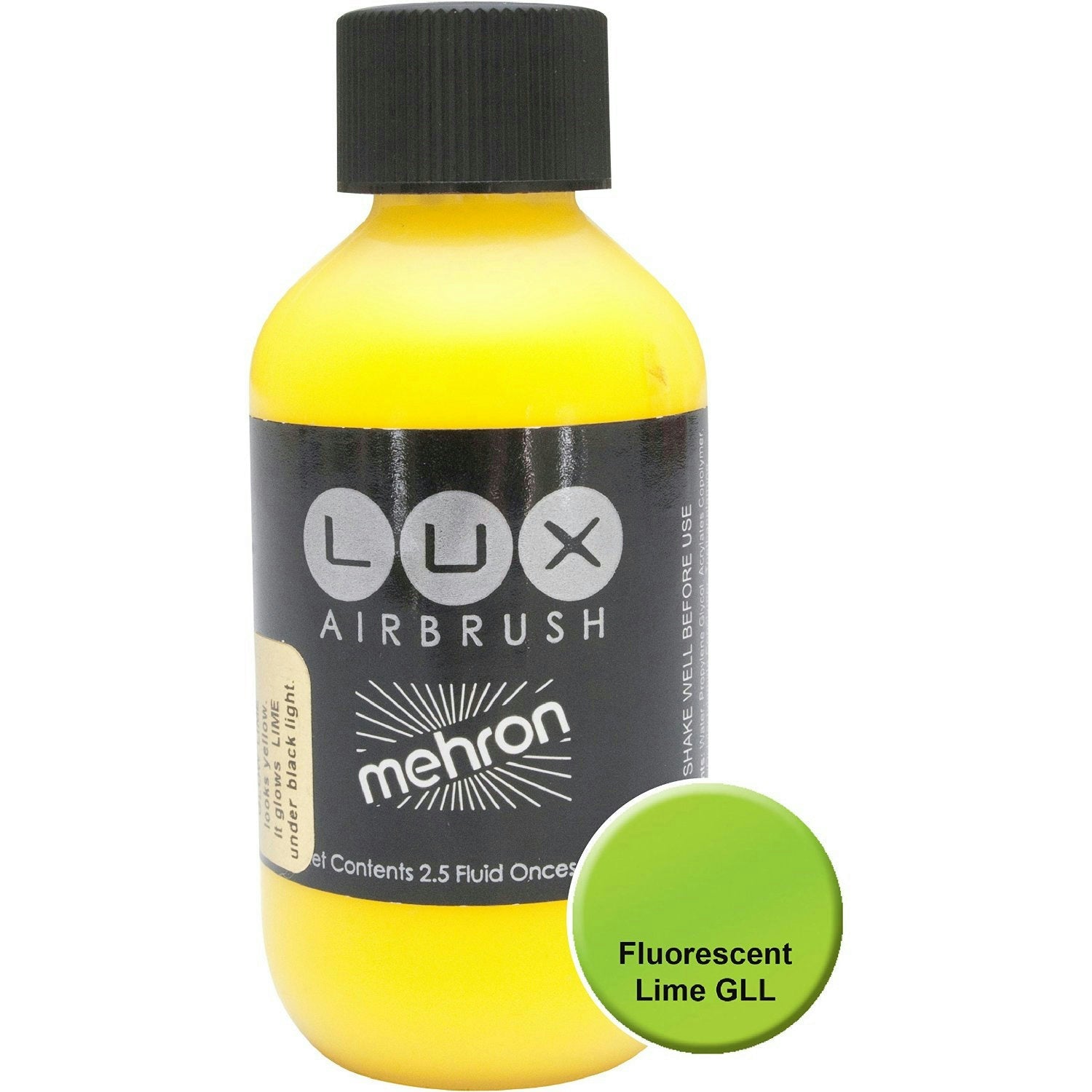 Mehron LUX AIRbrush Makeup Glow Lime by HalloweenStore.com