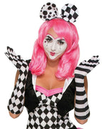 Forum Harlequin Black and White Mismatched Opera Length Gloves by HalloweenStore.com