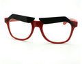 Red Frame Funny Black Eyebrows Eyeglasses Clear Lens Novelty Cartoon by HalloweenStore.com
