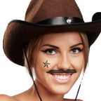 StacheTATS The Outlaw Mustache Temporary Facial Tattoos Assortment by HalloweenStore.com