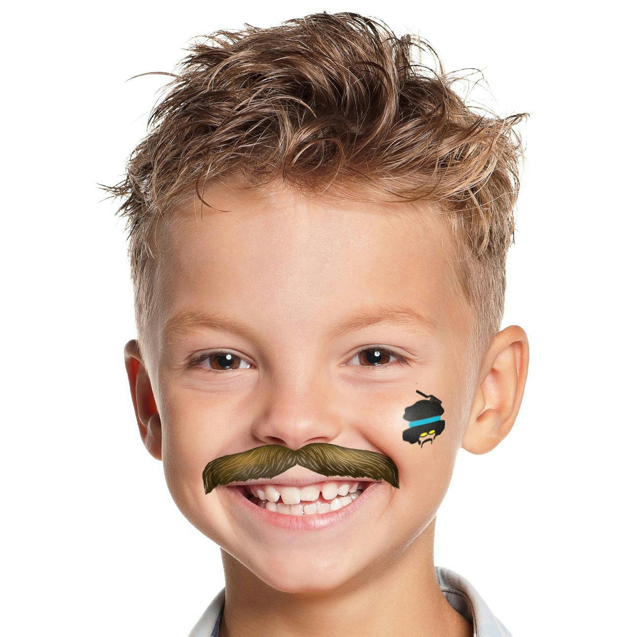 StacheTATS The Signature The Disco Mustache Temporary Facial Tattoos Assortment by HalloweenStore.com