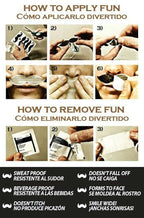 StacheTATS The Signature The Disco Mustache Temporary Facial Tattoos Assortment by HalloweenStore.com