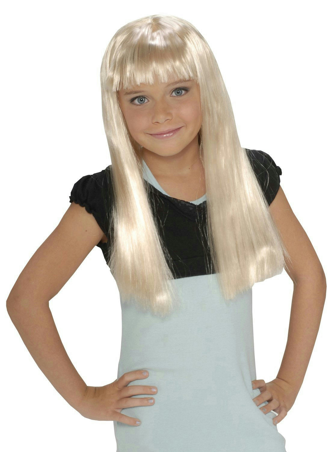 Rubie's Long Blonde Hair Child Rock Star Costume Wig by HalloweenStore.com