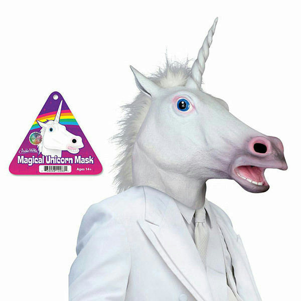 Magical Unicorn Latex Adult Mask by HalloweenStore.com