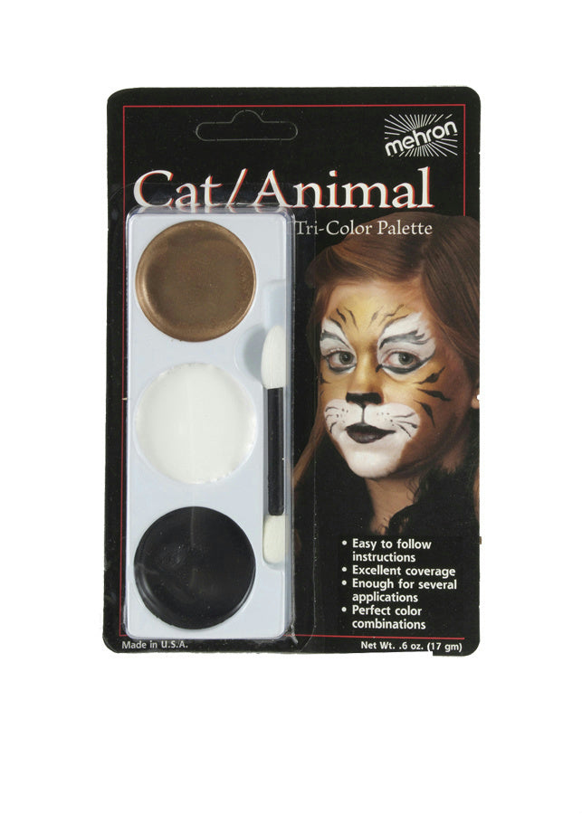 Tri-Color Palette Cat Animal Professional Makeup Kit by HalloweenStore.com