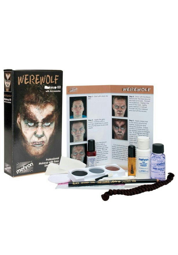 Werewolf Character Professional Makeup Kit by Mehron by HalloweenStore.com