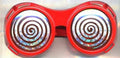 Red X-Ray Hypnotizing Sunglasses with Swirl Lens by HalloweenStore.com