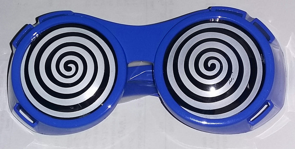 Blue X-Ray Hypnotizing Sunglasses with Swirl Lens by HalloweenStore.com