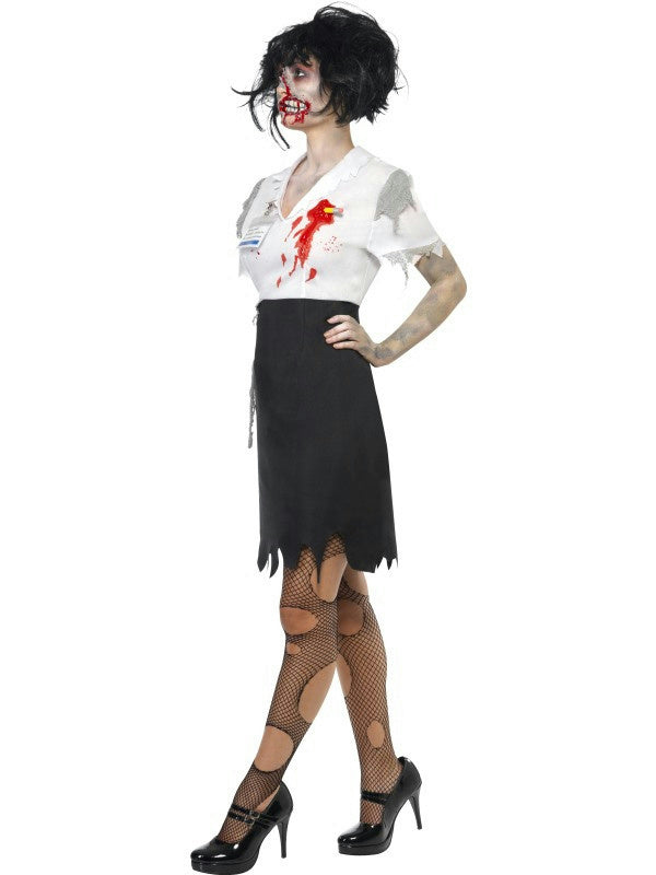 Smiffys Women's Zombie Secretary Worked To Death Costume Size XS 2-4 by HalloweenStore.com